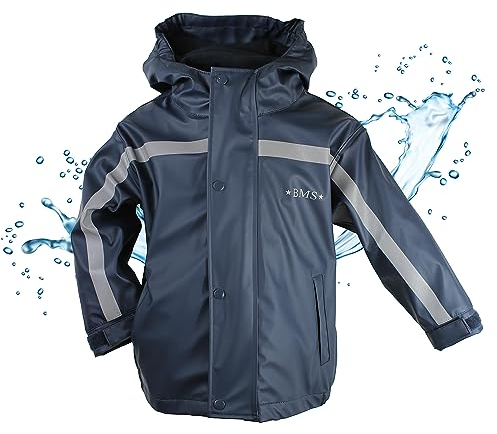 BMS gefütterte Matschjacke mit Fleecejacke dunkelblau - 80