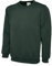 Uneek, Sudadera clásica lisa de cuello redondo, 300 g, Verde botella, M