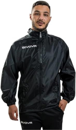 Givova Unisex Rain Basico Steppjacke, Schwarz, XS