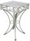 Olive Grove Versailles Metal Garden side Table or Plant Stand in Antique White Finish