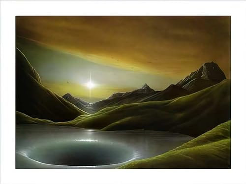 Kunstdruck/Poster: Hans-Werner SAHM Abendstille - hochwertiger Druck, Bild, Kunstposter, 80x60 cm