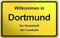 Crealuxe Fussmatte – “ Willkommen in Dortmund - Hauptstadt des Fussballs“ - 60x40 cm - Gummi Rückseite/rutschfest - Filzoberfläche - Bedruckte Türmatte - Innenmatte - Schmutzmatte
