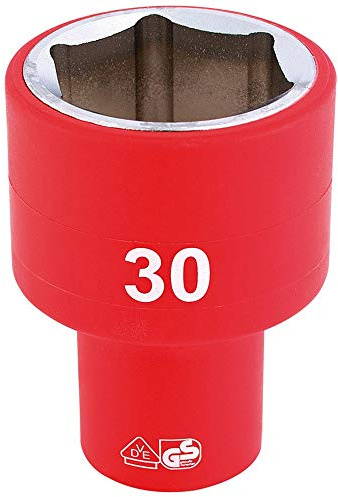 Draper 32000 1/2-Inch Square Drive Fully Insulated VDE Socket, 30 mm Size