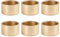 DII Dekorativer Serviettenring Set für Familienessen, Urlaub, Hochzeit, Indoor/Outdoor Party oder den täglichen Gebrauch, One Size, Rund Gold, 6 Stück