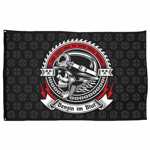 Spaß Kostet Fahne mit Ösen Flagge Biker Streetfighter 90 x 150 cm