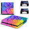 Wondder PS4 Haut Aufkleber, Schutz Vinyl Aufkleber Haut Aufkleber für PS4 Konsole + 2 Controller Skins + 2 x Silikon Daumen Griffe (Farbe 2)