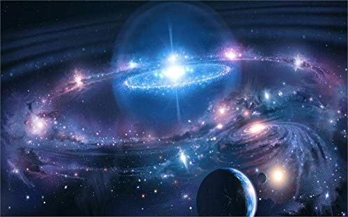 YISUMEI Decke 125 x 150 cm Kuscheldecken Sanft Flanell Weich Fleecedecke Bettüberwurf Weltraumplaneten Monde Galaxien