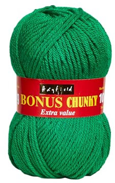 Sirdar Hayfield Bonus Chunky, Emerald (916), 100g, Green F060-0916
