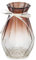 OFFIDIX Vase en Verre dégradé Multicolore Vase géométrique à facettes en Verre coloré pour la Maison, Le Bureau ou Le Mariage (Marron Clair)