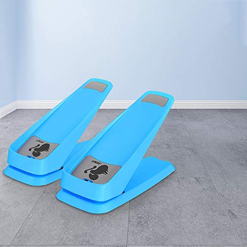 FREETT Frauen Fitnessgerät Mini Home Fitness Stepper für Ofenrohr Schenkel und Bein Training, Multifunktions Pedaltrainer Cardio mit Widerstandsband, Mute, Belastbarkeit 100 kg,Blau