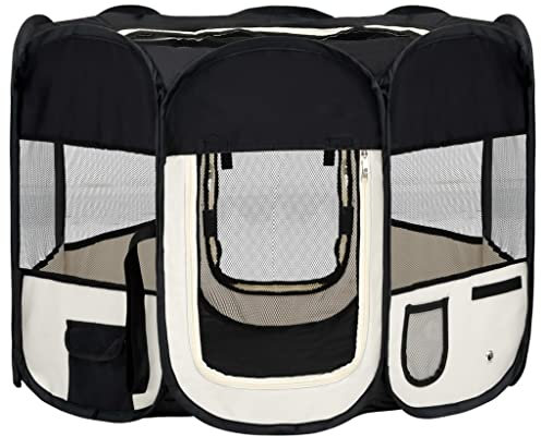 vidaXL Welpenlaufstall Faltbar 90x90x58cm Welpenauslauf Tierlaufstall Hunde