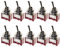 ETOPARS 10 Pièces Mini Interrupteur à Bascule on-on 6A 125V / 3A 250V 3 Broches 2 Positions SPDT Miniature Interrupteur Voiture Borne Soudure