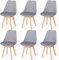 JIJIAN Juego de 6 sillas de Comedor Estilo nórdico, Patas de Madera Maciza, Ideal para Comedor, salón, Dormitorio, Cocina, Sala de reuniones, etc.