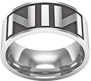 Nine Inch Nails Ring NIN Symbol Titanium Steel Jewelry for Fans