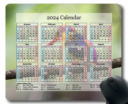 YENDOSTEEN 2025 Mouse pad Calendar,Line Colorful Light Blurred Desktop Notebook Mouse Mat for Working and Gaming