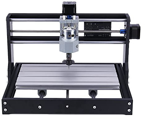 CNC 3018 Pro Router Machine with 5.5w, 3 Axes Desk Top Wood Cutting Engraving Machine with Emergency Stop, X,Y,Z Limited Switch, 3 x 0.1mm Precise Knobs