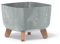 Gardening Naturally Indoor Plant Pot Zinnia Stylish and Durable Planter for Houseplants (Square Pot 24cm - Concrete)