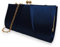 UShopUK Clutch/Handtasche aus Satin, für Hochzeit, Abschlussball, Hochzeit, Abendveranstaltung, Party, medium (Marineblau)