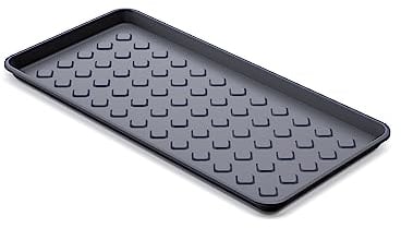 Garronda Bandeja de Goteo de Zapatos Bases escurridoras Bandeja de Goteo para Zapatos 72 x 35 cm PVC de Plástico Zapatero GD-0052 (Negro - 1 Piezas 72 x 35 cm)