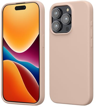 kwmobile Handyhülle für iPhone 15 Pro Hülle, für iPhone 15 Pro Case - Hülle Silikon - kabelloses Laden - Coconut Swirl
