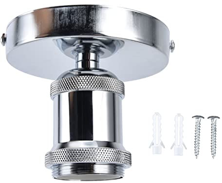 Douille de Lampe Vintage E26 E27, Ampoule de Plafond Rétro pour Lampe pour Support, Accessoires pour Montage en Surface, Douille à Vis pour Tête de Lampe E27 E26 Non Incluse,