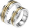 ANAZOZ Freundschaftsringe Paar, Trauringe Paarpreis Personalisierte Drehring Breit 7mm Frau 57 + Mann 54