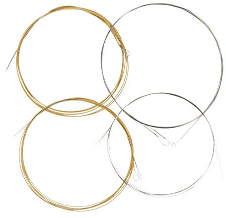 TOYANDONA 4pcs Mandolin String Stainless Steel Replaceable Strings for Mandolin Light Gauge for Instrument