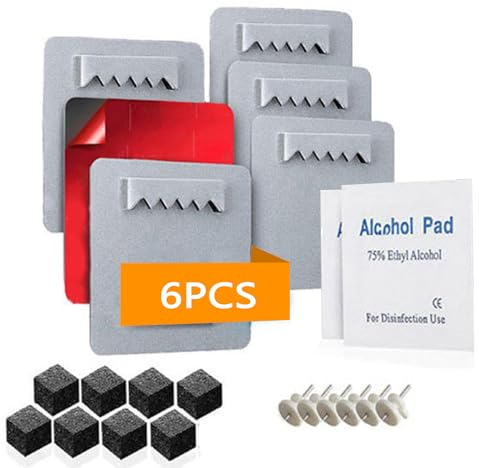 6Stück Bildaufhänger Aufhängung Selbstklebend ohne Bohren, Stark Bilder Acrylglas Aufhängung, Bilderhaken Selbstklebend, Aufhänger Spiegelaufhänger zum Kleben für Schwere Bilder,bis zu 5kg (4×4cm)