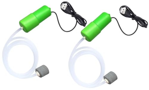 ENJOY-UNIQUE Aquarium Luftpumpe Mini USB Sauerstoffpumpe Aquarium Oxygen Pumpe Aquarium Zubehör Fisch Tank Sauerstoff Belüfter mit Luftstein