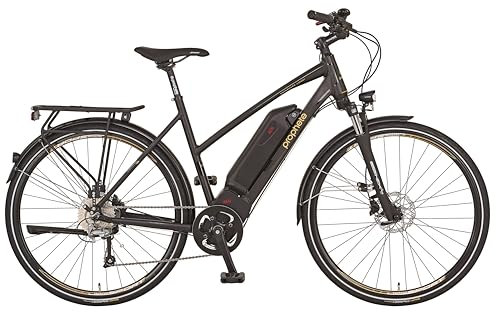 PROPHETE Entdecker Esport 28 – 250W AEG Mittelmotor, 140 km Reichweite, 10-Gang Kettenschaltung, hydraulische Scheibenbremsen, 70 Lux LED, proKey Wegfahrsperre, schwarz matt