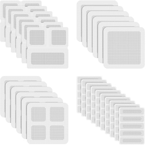 Fliegengitter Reparatur Set, 68 Stück Fenster Reparatur Klebeband Insektenschutz Selbstklebend Glasfaser Fliegengitter Tür und Fenster Verhindern Moskitos Insekten