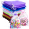 Lvefyti 200 Stück Mehrfarbig Organzasäckchen,10x15cm Geschenk Schmuckbeutel,Kordelzug Hochzeitsbevorzugung Beutel,Kleine Säckchen zum Befüllen Süßigkeiten Festival Party Verpackung