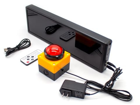 Temporizador de Competición, Contador de Cronómetro de Cuenta Regresiva, Equipo de Sincronización de Voz de Entrenamiento con Pantalla Digital LED con Control Remoto(6 dígitos, Enchufable)