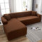 LHKXKKXX Sofabezug 2/1/3/4 Sitzer, Universal Couchbezug, Sofa Cover Sofa überwurf Sofaschoner (L Form Ecksofa Erfordert Zwei), Kaffee, 3 Seater