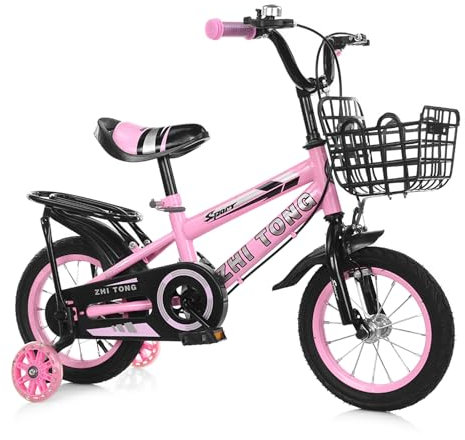 Solinder 12/14/16 Zoll Kinderfahrrad Jungen Mädchen Kleinkinderfahrrad Höhenverstellbares Kinderfahrrad mit abnehmbarem Korb für 2-7 Jahre