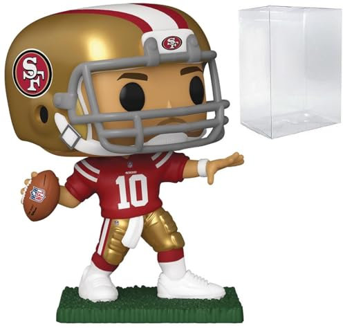 POP Fußball: 49ers - Jimmy Garoppolo (Heimuniform) Funko Vinyl-Figur (zusammen mit kompatibler Box-Schutzhülle), mehrfarbig, 9,5 cm