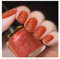 Orange Pearl Glitter Nail Polish - Holographic Shimmer Mermaid Effect - Pearlescent Shell & Glimmer Quick-Dry Finish - All-Seasons Nail Art Varnish in Orange Shade