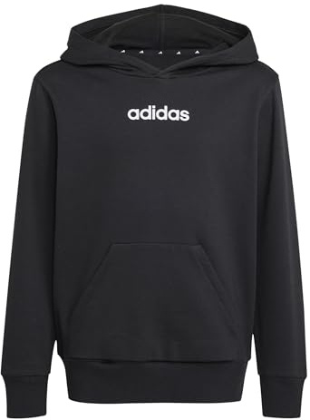 adidas Unisex Kids Essentials Hoodie Sweatshirt, white/black, 9-10 Years