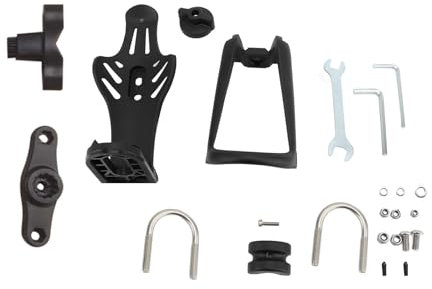 WODHMIEY Drink Bottle Holder, Bottle Cage, Water Bottle Cage with Aluminium Alloy and Stainless Steel Bases, Suitable for Motorcycles, Mountain and Road Cycling, Black, U-Shaped Base