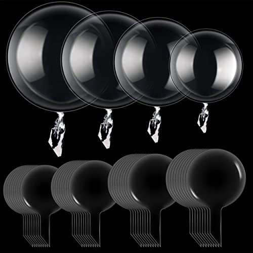 Bobo Luftballons Transparente, 40 Stücke Jumbo Bobo Ballon Klar Runde Blase Kristall, Füllbare mit Konfetti, Helium für Weihnachten Hochzeit Feste Geburtstag Party (16, 20, 24, 30 Zoll)