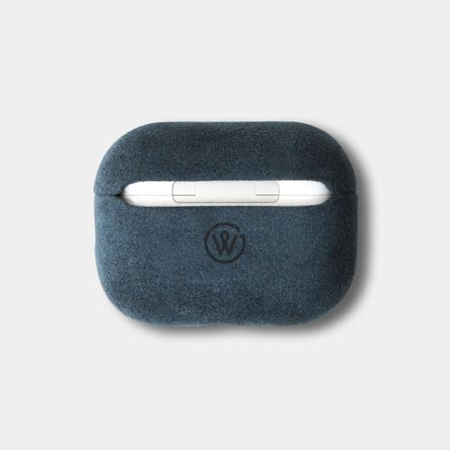 GOOD WILHELM Premium Alcantara Schutzhülle – Kompatibel mit Apple AirPods Pro 2 – Veganes Case, Nachhaltig, Handgefertigt & Stilvoll (Nordic Blue, Airpods Pro 2)