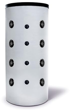 SUNEX® Pufferspeicher 500L für Heizung und Warmwasser, ohne Wärmetauscher, bis 95°C, 3 bar, mit Wärmedämmung, Boiler, Warmwasserboiler, Warmwasserbereiter