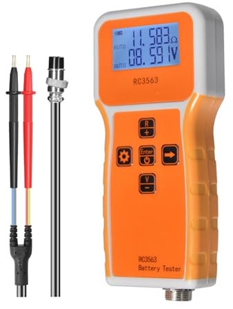 Tester di resistenza interna della batteria, misuratore di resistenza di tensione, 1uΩ ~ 200Ω 0~± 100VDC Range tester di tensione portatile con sonda, analizzatore batteria per acido piombo, Ni-CD