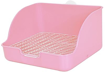 ERINGOGO Meerschweinchen-katzentoilette Aus Plastik Kaninchenkäfig-Toilette Mit Großem Netzdesign Für Einfache Geeignet Für Kaninchen Chinchillas Und Frettchen
