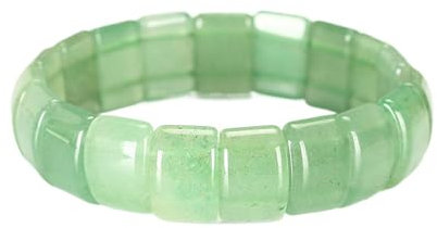 Bracciale rigido in quarzo rosa, bracciale energetico per l'equilibrio dei chakra, regalo di gioielli portafortuna per donna (Green)
