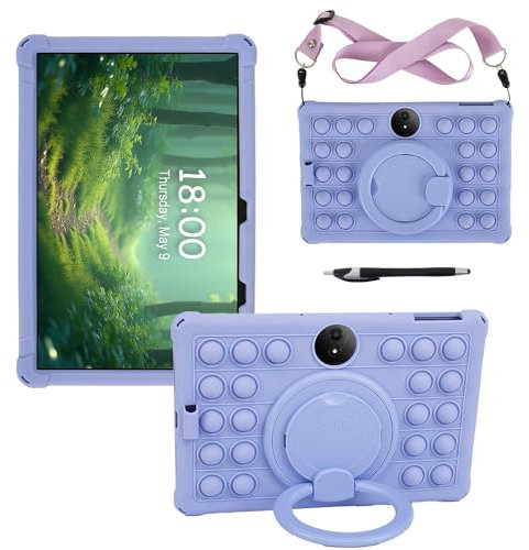 YHFZR Funda para TCL Tab 11 Gen 2/Tab Gen 2 FE Tablet 11 Pulgada, Soporte Giratorio Silicón Ligera Carcasa Antideslizante para los niños para TCL Tab 11 Gen 2/Tab Gen 2 FE Tablet 11 Pulgada, Morado