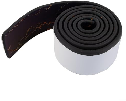 Battiscopa in marmo ispessito per protezione degli angoli, elegante striscia anti collisione per la decorazione della casa (texture nera)