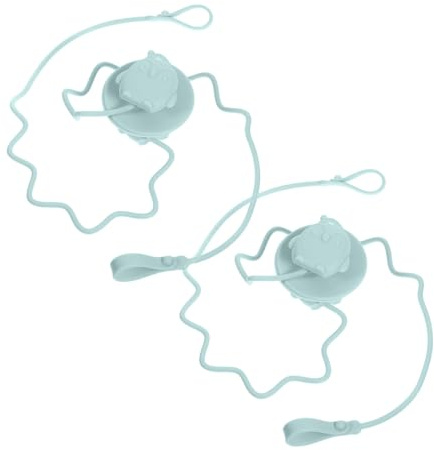 Gogogmee Correa Para Utensilios De Silicona Reutilizable Con Ventosa Fuerte Soporte Anticaídas Para Entrenamiento De Alimentación Infantil De Verde Apto Para Cucharas y Tenedores Pequeños