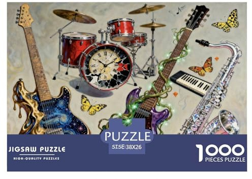 Rock Instruments Hölzerne Puzzles Wasserfest 1000 Teile DIY- Puzzle Für Erwachsene Spaßzur Heimdekoration
