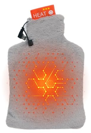 Elektrische Wärmflasche Heißwasserflasche, USB Beheiztes Rückenkissen Warmhaltegerät Wärmeartikel Für Kaltes Wetter, Patienten Ältere Studenten Sportler Büro Auto Sofa Bett Arbeiten Reisen Zuhause